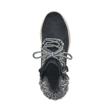 Cliffs By White Mountain Winter Lace Combat Boot Black / Fabric / Sweater 9.5M