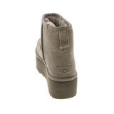 UGG Womens Classic Mini Platform Boot Ankle Bootie 1134991 Smoke Plume Gray 5M