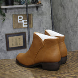 Journee Collection Womens Solarah Pull-on Ankle Bootie Block Heel Tan Brown 7.5M