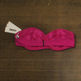DKNY Womens Textured Molded Balconette Bikini Swim Top DIMTS470 Wildberry Pink L