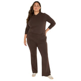 Wild Fable Cozy Flare Mid-Rise Pull-On Pants 94673302 Brown 2X