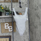 Gap Body Women's Logo Comfort Thong Bodysuit GPW01040 Gray S