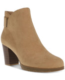 Anne Klein Womens Block Heel Rina Booties RINA01F9 Natural Brown 8M