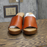 Sun + Stone Womens Alina Studded Platform Sandals 10011740200 Cognac Brown 7M