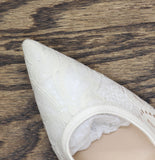 A New Day Womens Milan Slingback Pumps Lace 93708032 Cream Off White 7.5M