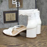 I.n.c. International Concepts Hadwin Open Toe Formal Heeled Shoe White 8.5M