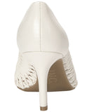 INC International Concepts Zitah Woven Pointed Toe Pumps White Woven 9M