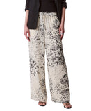 Calvin Klein Womens Printed Pull-On Pants Drawstring 44B913G Light Gray Print S