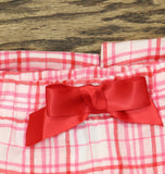 Max & Olivia Plaid Flannel holiday Bow Pajama Pants Pink / Red Plaid L (10/12)