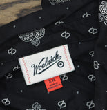 Woolrich X TGT Print Long Sleeve Utility Midi Shirt Dress Black Multi 2XL
