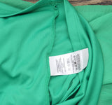 DKNY Womens Woven Tie Double Ruffle-Collar Dress Green 4