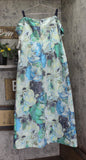 Aidan Mattox by Adrianna Papell Floral Jacquard Pleated Gown Dress Blue Multi 18