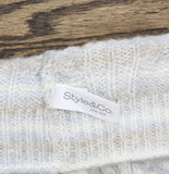 Style & Co. Womens Space Dye Cable Knit Beanie Pom Pom SC1542504 Gray Multi