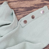 Anne Klein Carmel Open-Front Button Cuff Cardigan Juniper Crocodile Green M