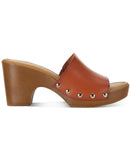 Sun + Stone Womens Alina Studded Platform Sandals 10011740200 Cognac Brown 7M