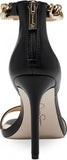 Jessica Simpson Omesa Chain Embellished Ankle Strap Heels Black Italia Nappa 10M