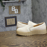 Clarks Mykah Shine Slip-On Sneakers 26187656 Natural Raffia Brown 6.5M