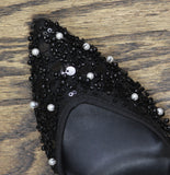 A New Day Womens Ruth Mesh Sequin Memory Foam Heels 94646921 Black 7M