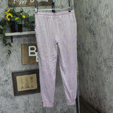 Alfani Elastic Waist Crushed Velvet Drawstring Pajama Jogger Pants Purple M