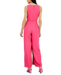 Inc International Concepts Surplice-Neck Tie-Waist Jumpsuit Electric Pink 6