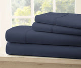Ienjoy Home Microfiber Soft Brush 3-Piece Sheet Set Navy Blue Twin