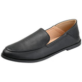 Journee Collection Comfort Foam Slip On Almond Toe Loafer Dress Flats Black 6M