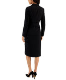 Tahari Asl Womens Belted Wrap Skirt Suit NAM905-TH