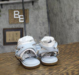 DKNY Womens Bacliff Ankle Strap Flats Celeste Blue 11M