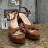 A New Day Womens Riah Platform Heels with Memory Foam Insole 88075194 Brown 9M