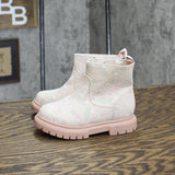 Cat & Jack Toddler Girls Flora Zipper Booties 87834269