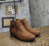 Sun + Stone Womens Adelinee Double Zip Ankle Booties Brown 6M