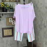 Comfort Code By Cuddl Duds  Soft & Light Knit Pajama Set Lilac Purple L