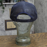 Mens Vintage VA Roadeo School Bus Trucker Cap Hat Navy Blue L