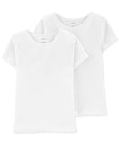 Carter's Girls 2-Piece Pack Cotton T-Shirt 3H740910 White 2/3