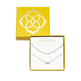 Kendra Scott Chain Pendant Necklace Gift Set 2 Pack Silver Gray / White 19"