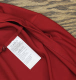 Susan Graver Premier Knit Mock Neck Cold Shoulder Dress Dark Cranberry Red M