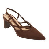 A New Day Veera Slingback Heels Faux Suede 94646931 Brown 6.5M