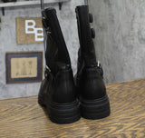 Sun + Stone Womens Onnyx Engineer Booties 10019660000 Black 9.5M