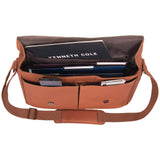 Kenneth Cole Reaction Leather Messenger Bag for Laptop/Tablet Cognac Brown
