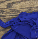 Sam And Jess Womens Solid Tie Sleeve Pullover Top TS3013565Q Goddess Blue XS