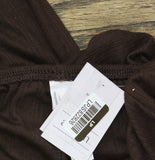 Auden Womens Variegated Ribbed Knit Elastic Waistband Pajama Pants Dark Brown S