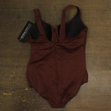 Miraclesuit Womens Plus Size Solids Escape One Piece Swimsuit Tamarind Brown 22W