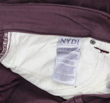 NYDJ Marilyn Tall Straight Leg Jeans A695158 Fig Purple 22W Tall