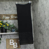 INC International Concepts Solid Studded Ribbed Muffler Scarf IN9542501 Black