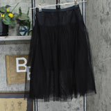 Banana Republic Womens Lined Mesh Tiered Midi Skirt 1671068cdd38db Black 2