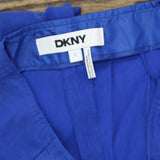 DKNY Womens Twill Tie-Front Pleated Pants P4GKTX72 Lapis Blue 2