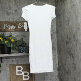 Bar III Womens Knit Bodycon Mini Dress 100151162 White XS