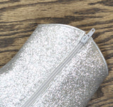 On 34th Womens Aatira Tulip Booties 10019682200 Silver Glitter Gray 6M