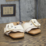 Universal Thread Chrissy Slide Sandals with Memory Foam Insole Beige Brown 6M
