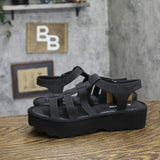 Bearpaw High Seas Womens Platform Buckle Sandals 1009136654 Black 9M